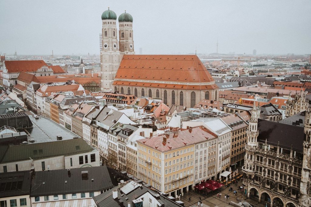 a view of a city from a high point of view